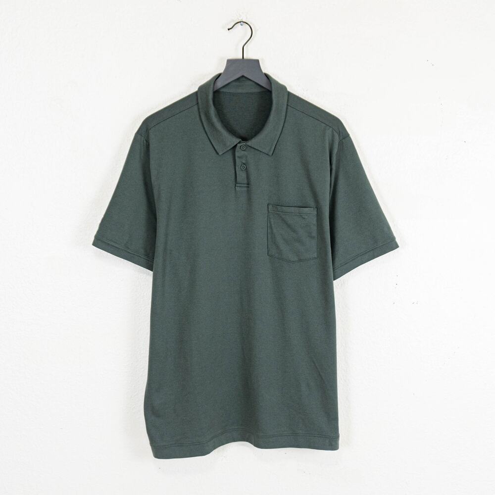 Vuori Men's Short Sleeve Ponto Performance Polo in green size 2XL